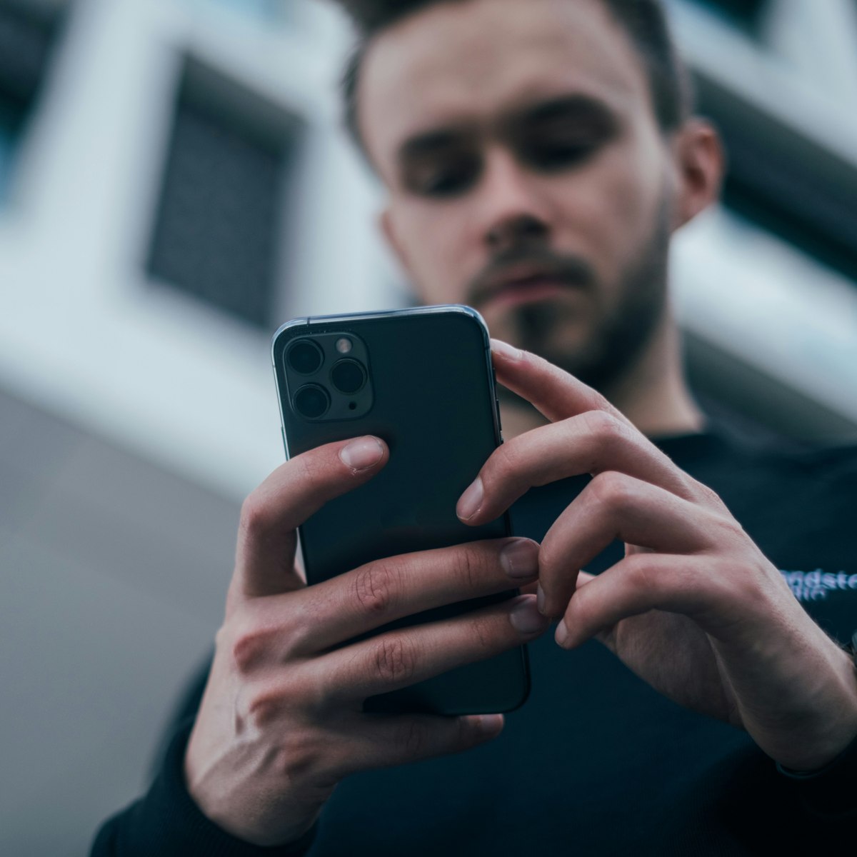 Person checking Crystal Clear App on their phone